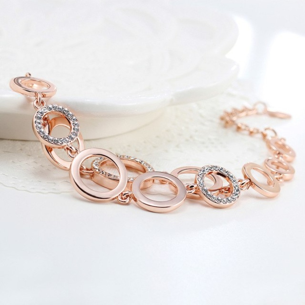 Rose Gold Circles Bracelet and Bangles